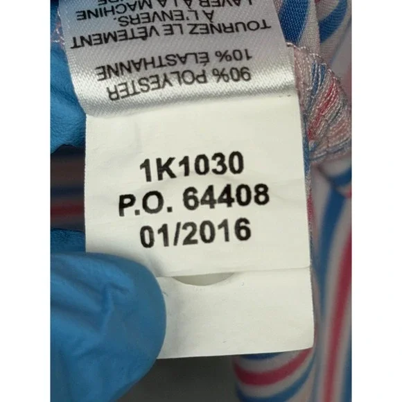 Vineyard Vines Polo Shirt XL Pink Blue Stripe Short Sleeve Mens - Picture 9 of 11
